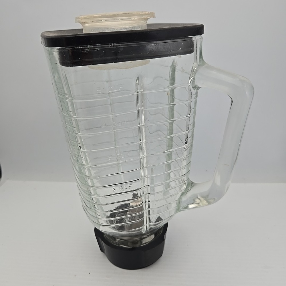 Vintage Osterizer Classic 8 Glass Pitcher 1960's 5 Cup Square top‎